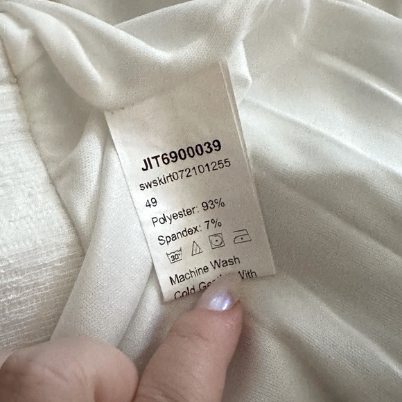 Shein White Elastic Waist Pull On Mini Skirt Size S - Picture 4 of 4